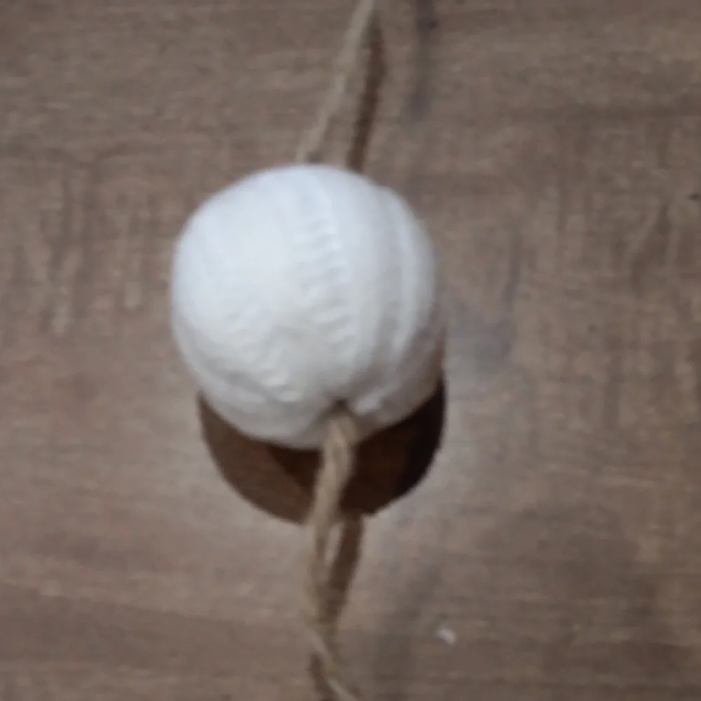 White Holiday String Snowball Garland